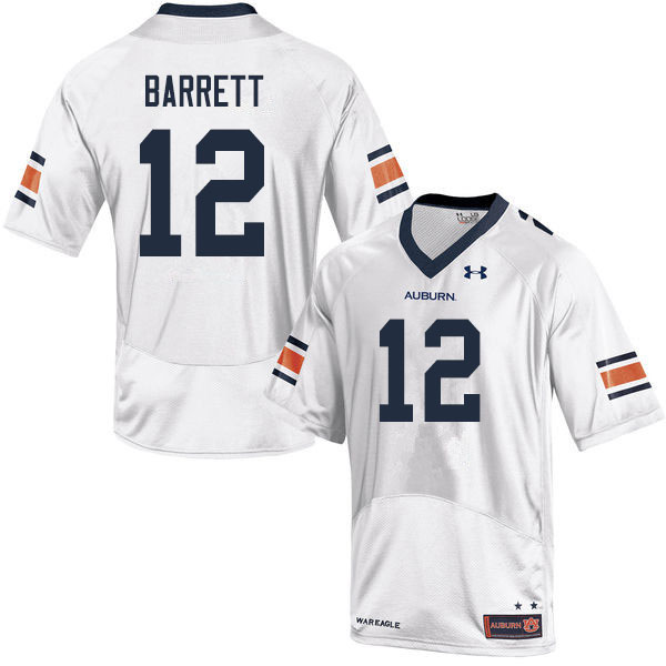 Men #12 Devan Barrett Auburn Tigers College Football Jerseys Sale-White